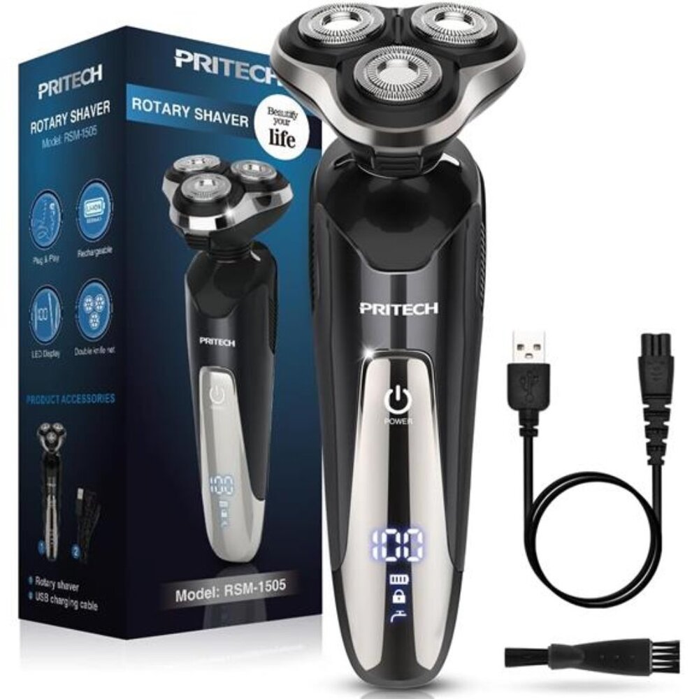 Electric Razor for Men - Rechargeable Electric Shaver for Men, Rechargeable